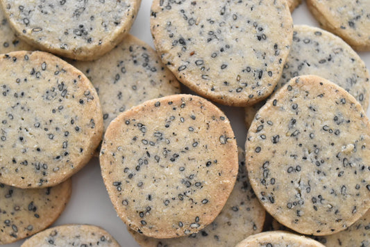 Black Sesame Shortbread Cookies (180g)