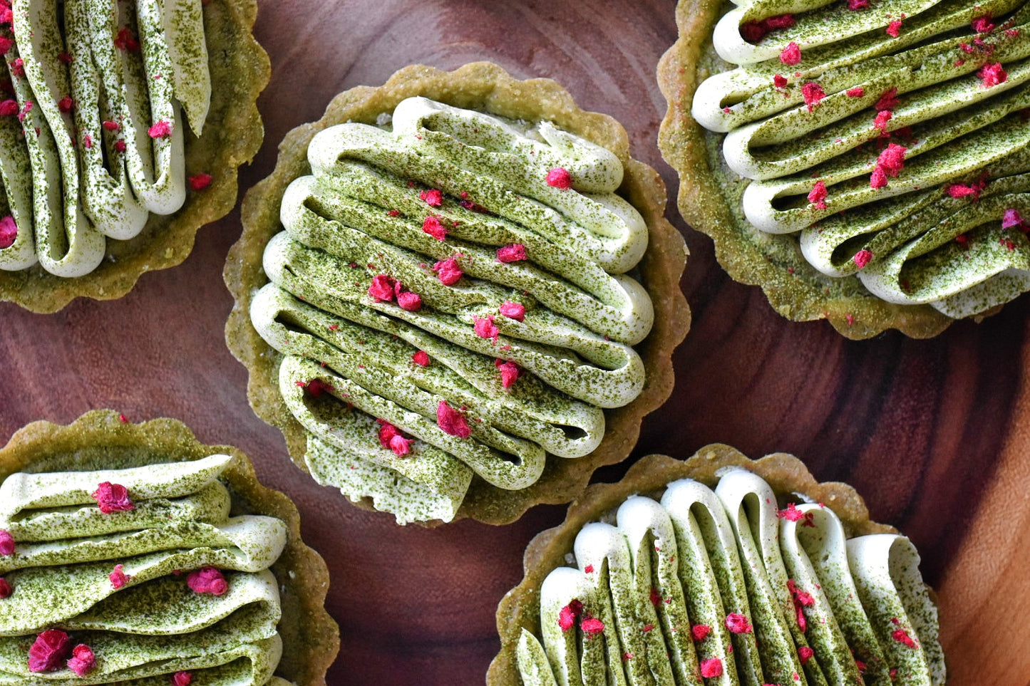 Matcha Raspberry Tart (2 pcs, 4")